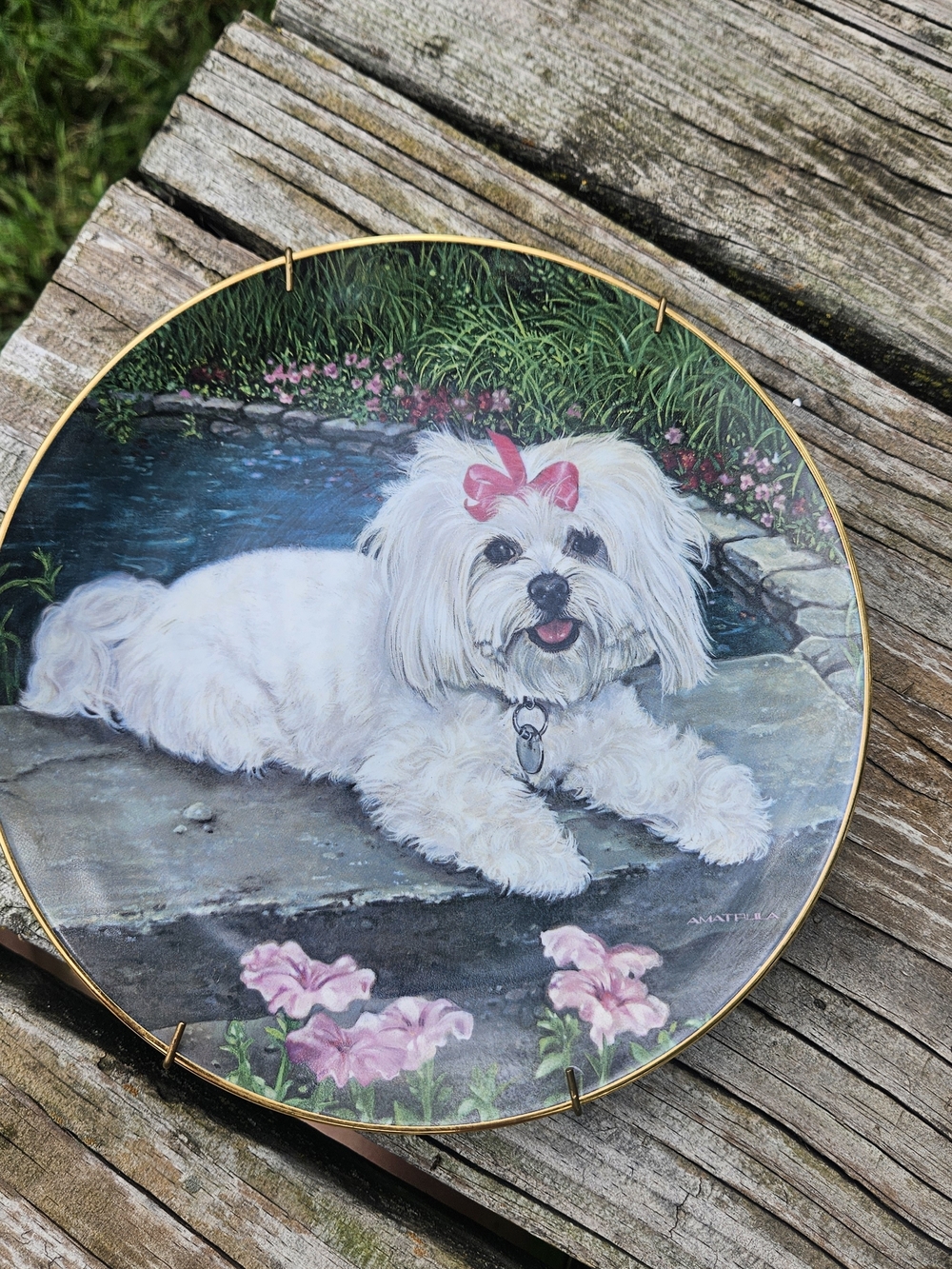 Danbury Mint collector plate titled "Cooling Off"